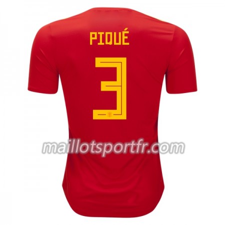 Maillot de Foot Espagne Pique 3 Domicile Coupe du monde 2018 Maillot de Foot Espagne Pique 3 Domicile Coupe du monde 2018
